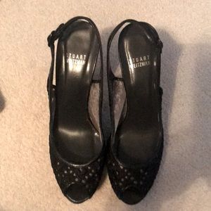 Stuart Weitzman Eyelet Peep Toe Heels
